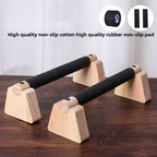 Parallel Push-Up Bars Wooden Ergonomic Grip Supports 400 kg