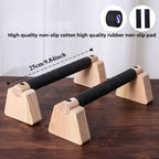 Parallel Push-Up Bars Wooden Ergonomic Grip Supports 400 kg