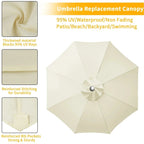 Parasol Replacement Cover Water-Repellent & Ventilated
