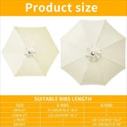 Parasol Replacement Cover Water-Repellent & Ventilated