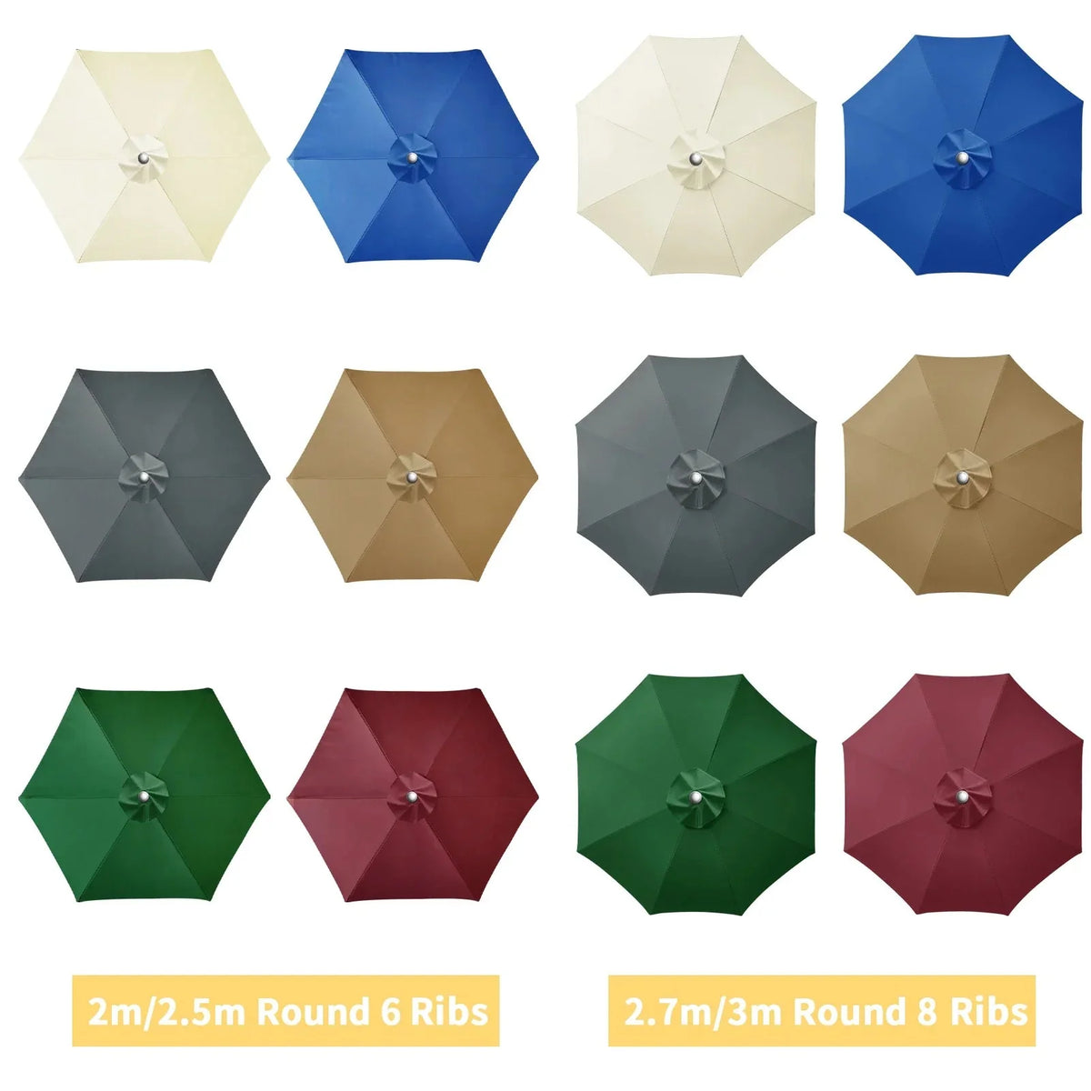 Parasol Replacement Cover Water-Repellent & Ventilated
