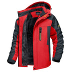 Parka Jacket Waterproof Fleece-Lined Removable Hood
