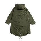 Parka Oversized Windproof Water-Repellent Hooded Fishtail Hem