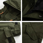 Parka Oversized Windproof Water-Repellent Hooded Fishtail Hem