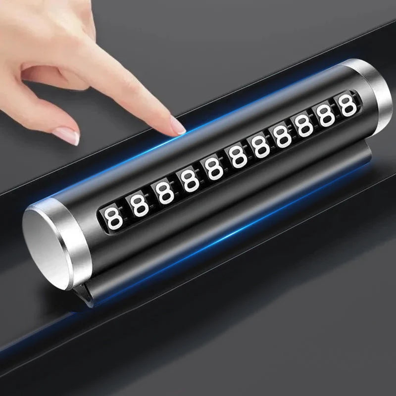 Parking Number Plate Vintage Frosted Aluminum Roller Display