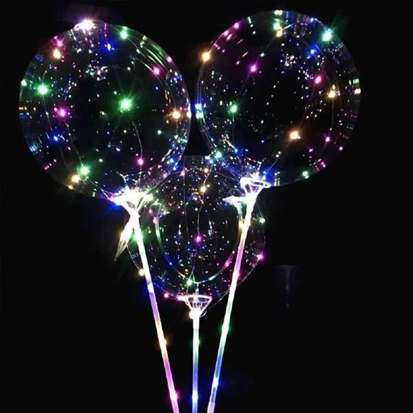 Party Balloon Color-Changing LED Natural Latex & Reusable Base
