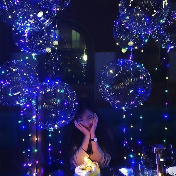 Party Balloon Color-Changing LED Natural Latex & Reusable Base