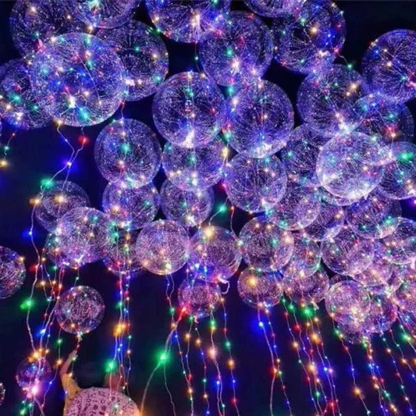 Party Balloon Color-Changing LED Natural Latex & Reusable Base