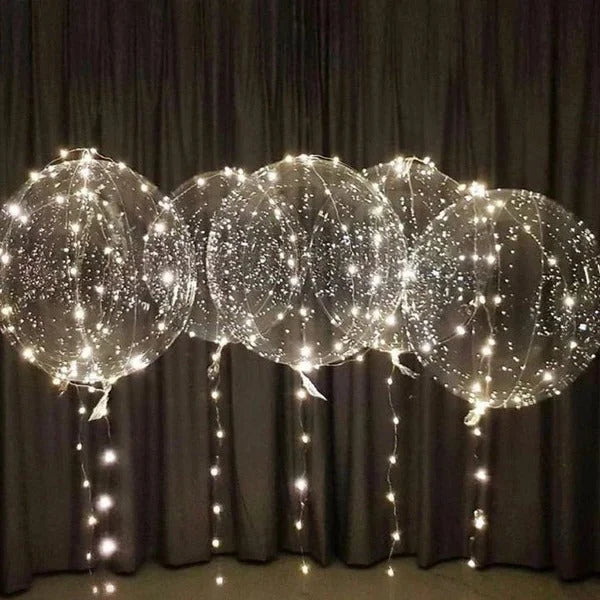 Party Balloon Color-Changing LED Natural Latex & Reusable Base