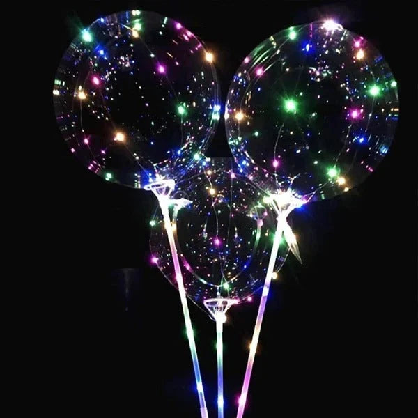 Party Balloon Color-Changing LED Natural Latex & Reusable Base