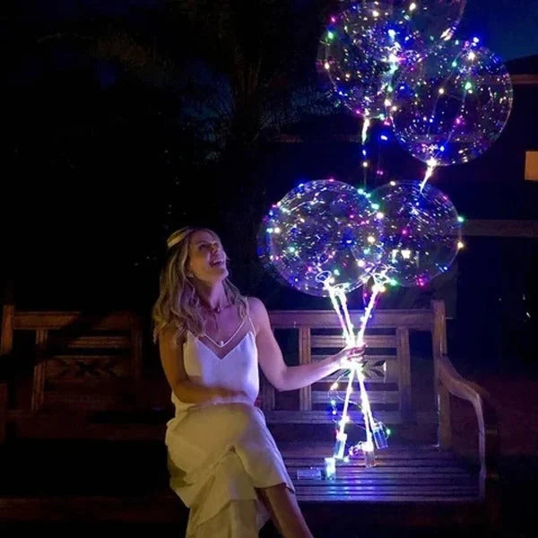 Party Balloon Color-Changing LED Natural Latex & Reusable Base