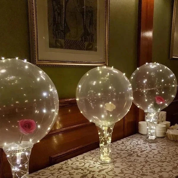 Party Balloon Color-Changing LED Natural Latex & Reusable Base