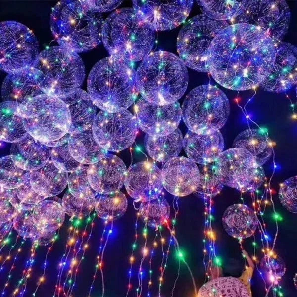 Party Balloon Color-Changing LED Natural Latex & Reusable Base