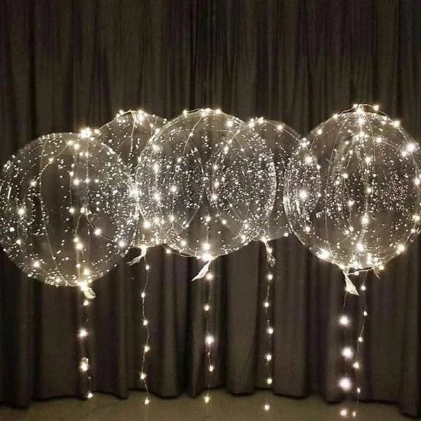 Party Balloon Color-Changing LED Natural Latex & Reusable Base