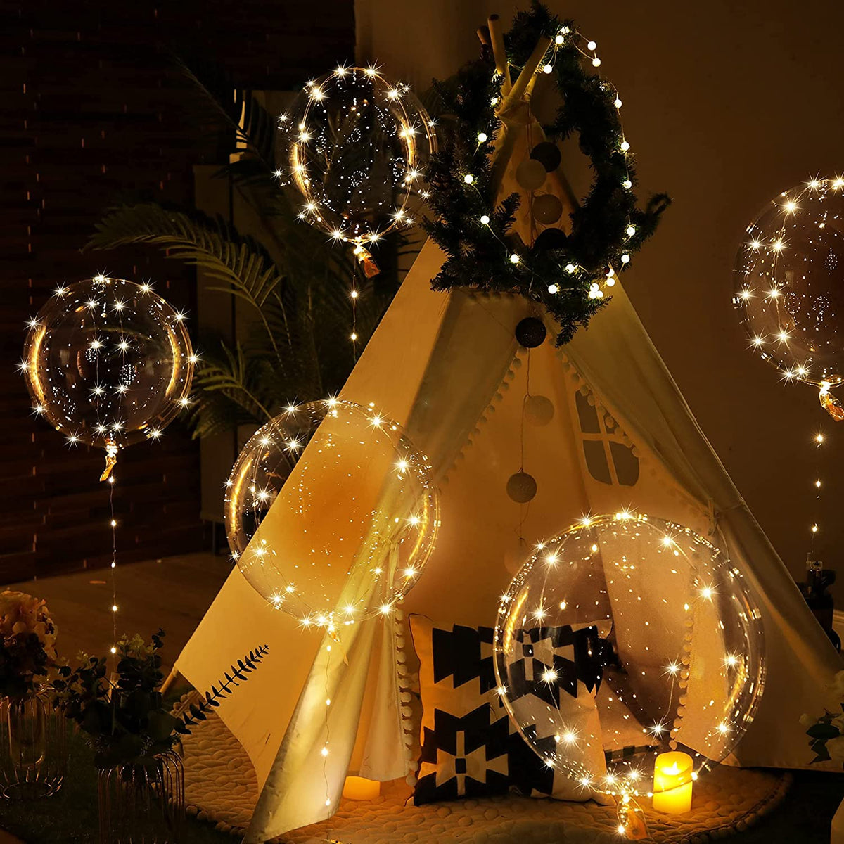 Party Balloons LED Light Stretchable PVC 45 cm