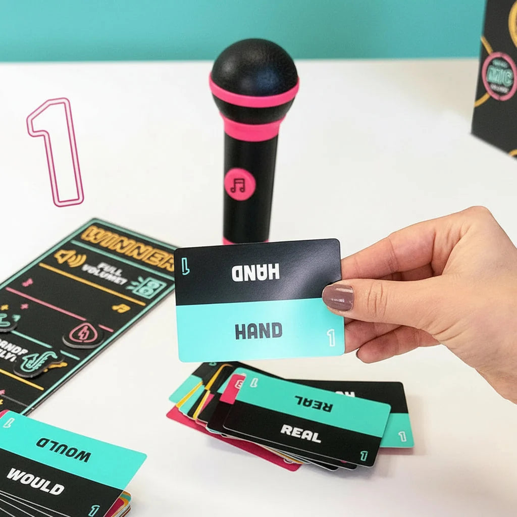 Party Card Game Singing Challenge Microphone Included