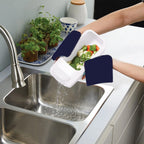 Pasta Cooker Microwave-Safe Strainer Lid & Cool-Grip Handles