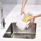 Pasta Cooker Microwave-Safe Strainer Lid & Cool-Grip Handles