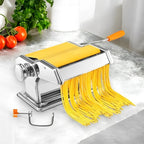 Pasta Maker Hand Crank 7 Thickness Settings Dual-Width Cutter