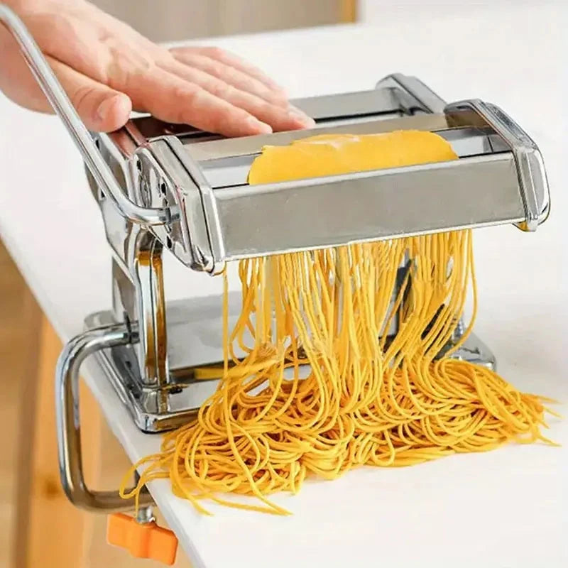 Pasta Maker Hand Crank 7 Thickness Settings Dual-Width Cutter