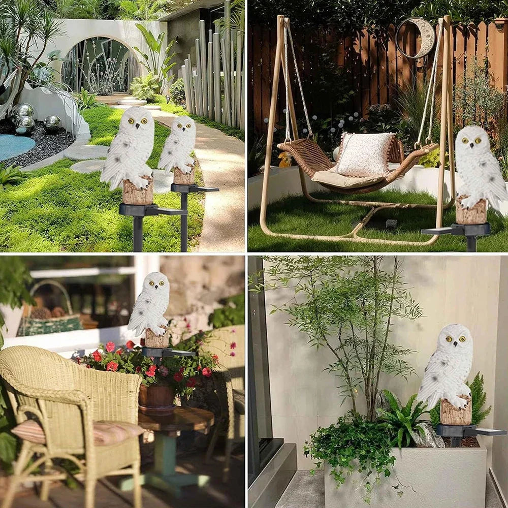 Pathway Light Solar Powered Warm LED Owl Stake