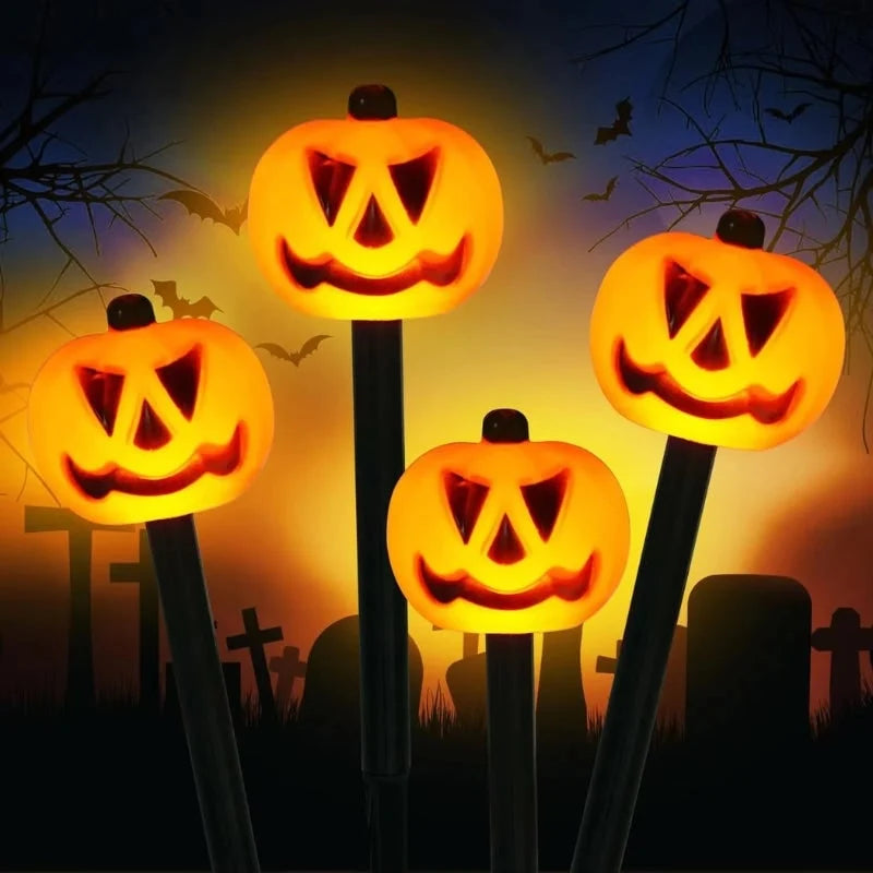 Pathway Lights Solar Jack-O-Lantern Weather-Resistant Set of 5