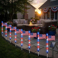 Pathway Lights Solar Set of 8 Red White & Blue