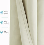 Patio Curtain Waterproof Blackout Rust-Free Grommets