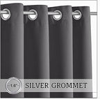Patio Curtain Waterproof Blackout Rust-Free Grommets