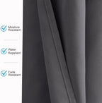 Patio Curtain Waterproof Blackout Rust-Free Grommets