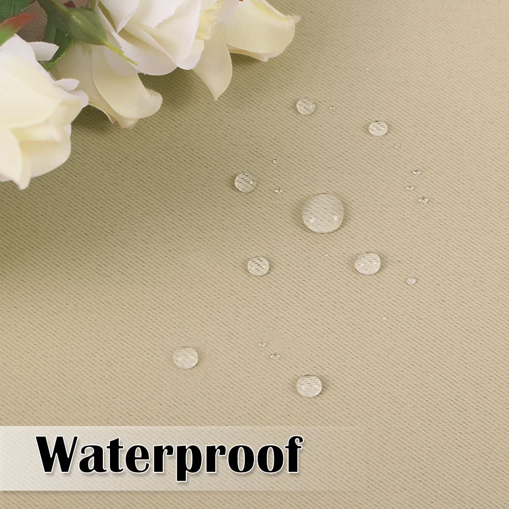 Patio Curtain Waterproof Blackout Rust-Free Grommets
