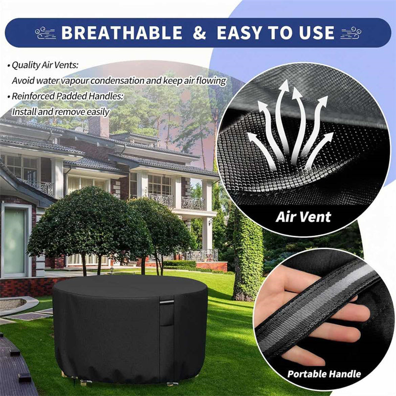 Patio Furniture Cover Heavy-Duty 600D Oxford Waterproof & UV-Resistant
