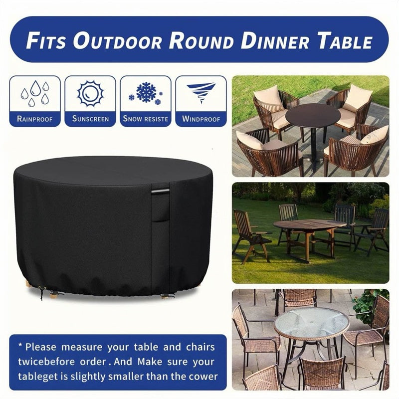 Patio Furniture Cover Heavy-Duty 600D Oxford Waterproof & UV-Resistant