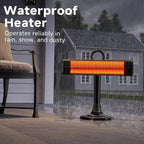 Patio Heater Infrared Carbon Fiber Adjustable Waterproof