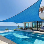 Patio Shade Sail UV-Resistant Breathable Fabric Reinforced Edges & Ropes