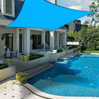 Patio Shade Sail UV-Resistant Breathable Fabric Reinforced Edges & Ropes