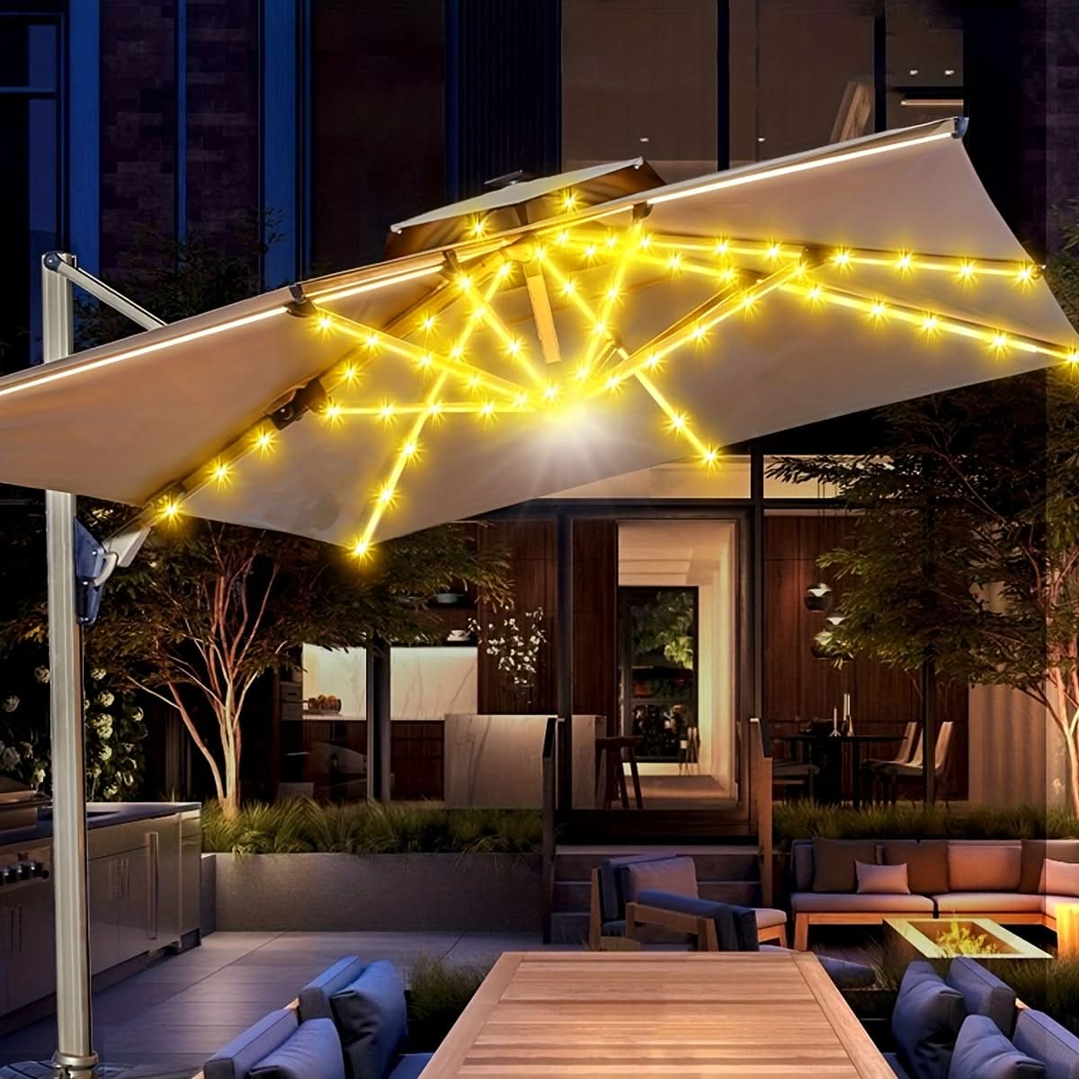 Patio Umbrella Light 104 LEDs Wireless Remote