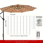 Patio Umbrella Light 104 LEDs Wireless Remote
