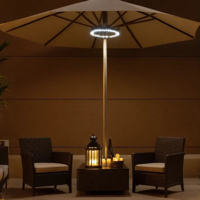 Patio Umbrella Light Cordless Dimmable Clip-On & Hanging Hook