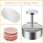 Patty Press Ergonomic Stainless Steel & Non-Stick Dishwasher Safe