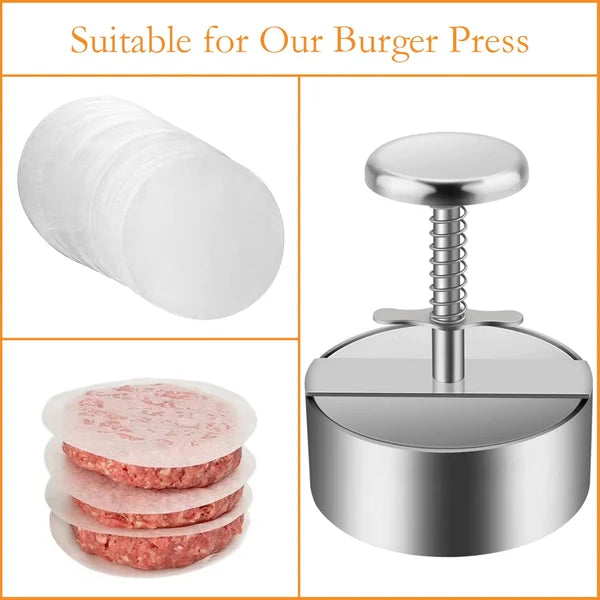 Patty Press Ergonomic Stainless Steel & Non-Stick Dishwasher Safe