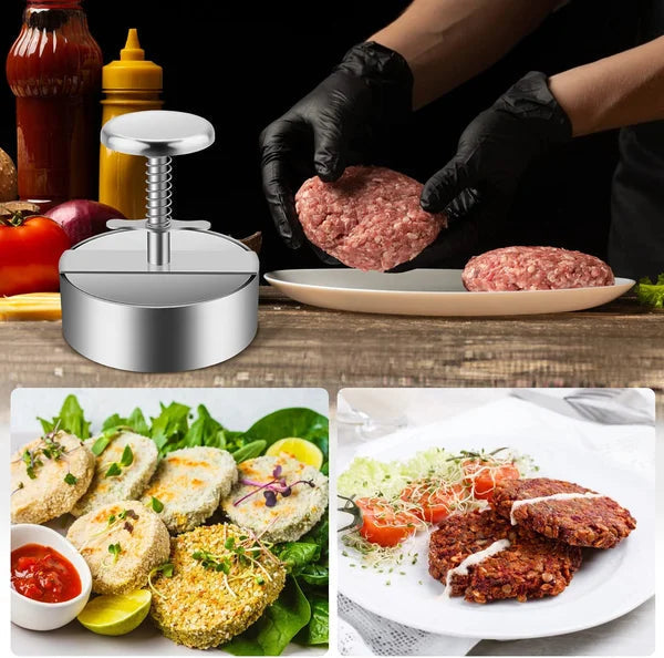 Patty Press Ergonomic Stainless Steel & Non-Stick Dishwasher Safe