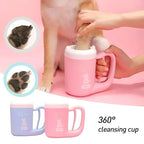 Paw Cleaning Cup Fully Enclosed 360° Silicone Bristles One-Touch
