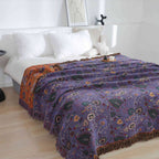 Peacock Tassel Cotton Gauze Throw Blanket (Machine Washable)