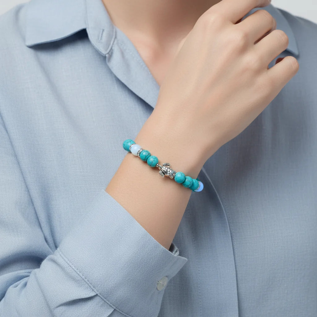 Pearl Bracelet Glow-In-The-Dark Rechargeable Adjustable Clasp