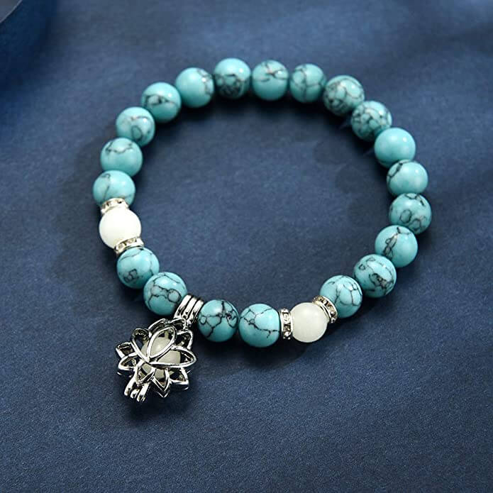 Pearl Bracelet Glow-In-The-Dark Rechargeable Adjustable Clasp