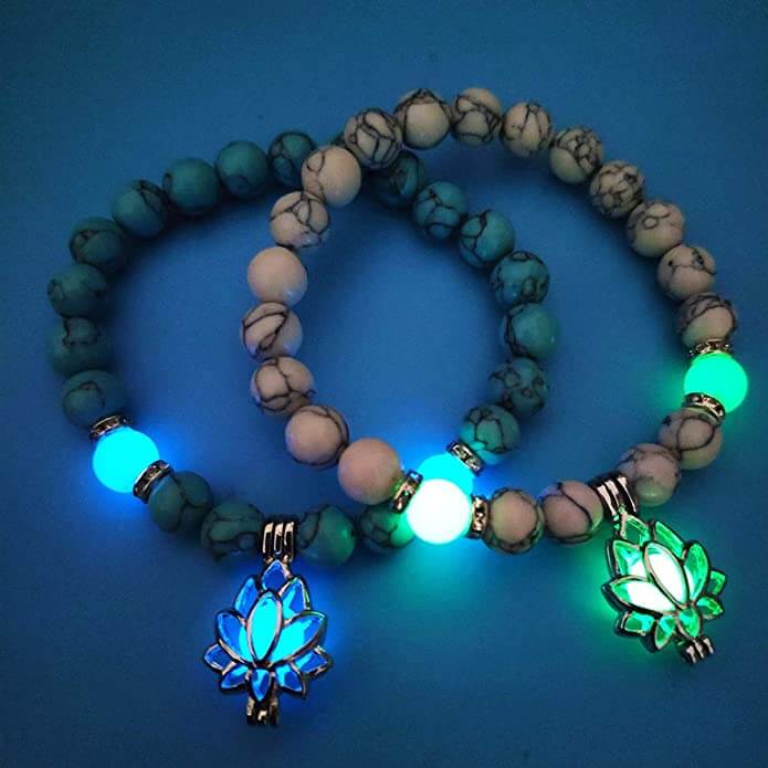 Pearl Bracelet Glow-In-The-Dark Rechargeable Adjustable Clasp
