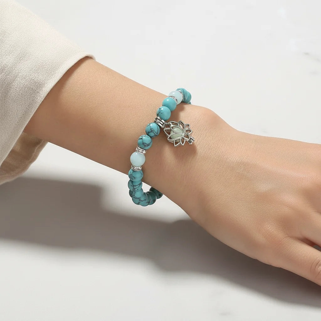 Pearl Bracelet Glow-In-The-Dark Rechargeable Adjustable Clasp