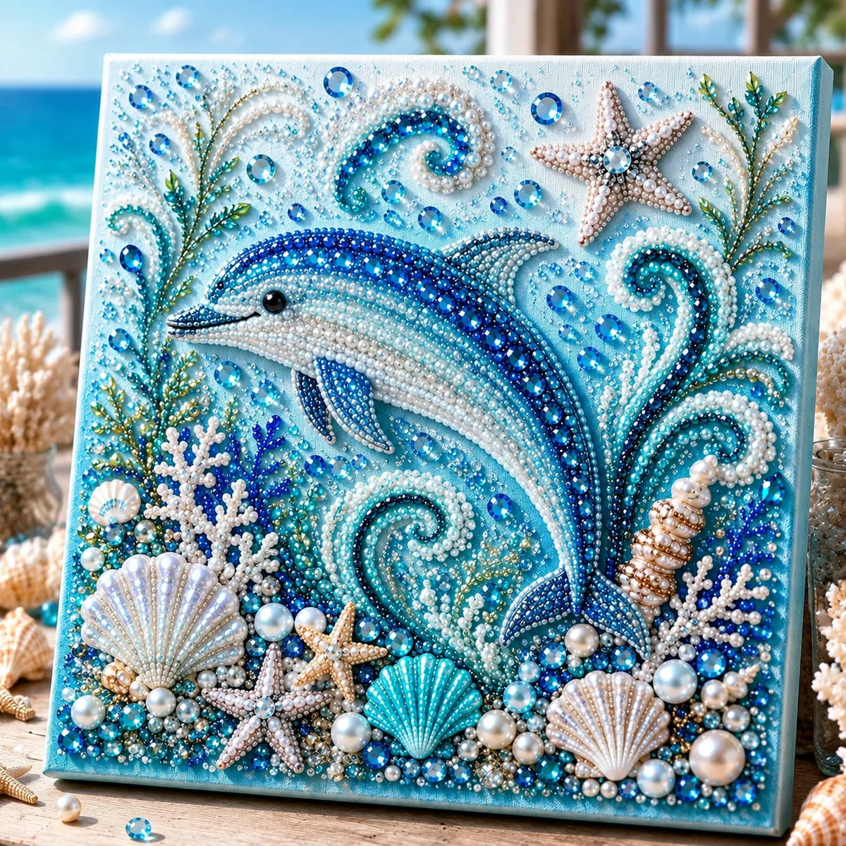 Pearl Mosaic Art Kit 3D Ocean Animal Designs