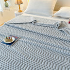 Pebble-Textured Ultra-Soft Microfiber Throw Blanket (Machine Washable)